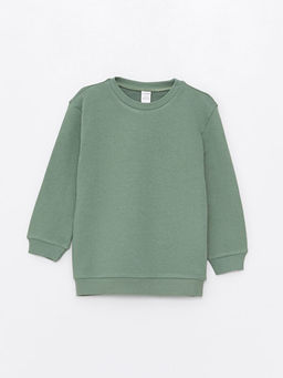 Bisiklet Yaka Uzun Kollu Erkek Bebek Sweatshirt