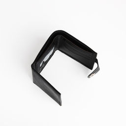 Портмоне мужское на магните, отдел для купюр, для карт, для монет, чёрное