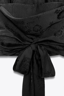 ZW COLLECTION FLORAL JACQUARD HALTER TOP - Zara фото 6