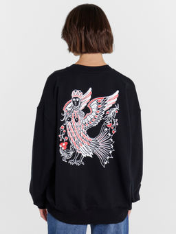 Свитшот женский в черном цвете с печатью черный +печать 122919/1 - Mark formelle фото 14