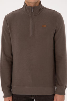 Erkek Regular Fit Yar_m Fermuarl_ Vizon Basic Sweatshirt - U.s. polo assn фото 6