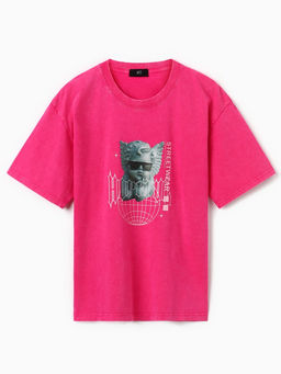 Футболка женская из вареного хлопка MIST Streetwear, розовая, размер 42 (S)