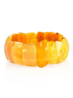 Браслет из натурального балтийского янтаря с природной текстурой