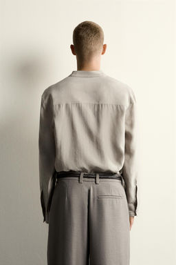 CAMISA FLUIDA RELAXED FIT / Beige