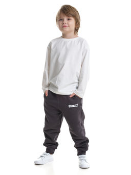 Брюки для мальчика штаны спортивные 22-7682 темный графит - Mini maxi фото 6
