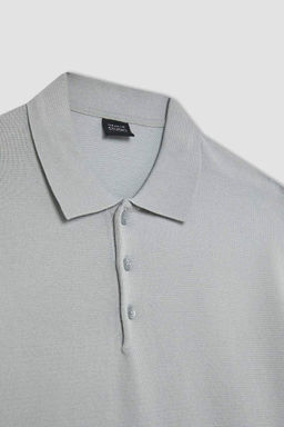 Трикотажная футболка-поло приталенного кроя с короткими рукавами - Defacto фото 8