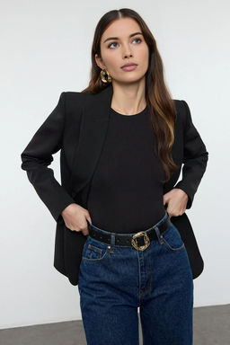 Trendyolmilla Siyah-Siyah Tokal? 2li Paket Deri Gorunumlu TWOAW25KE00001 фото 6