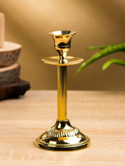 Цена за 2 шт. Подсвечник, 7.5×7.5×15 см, латунь