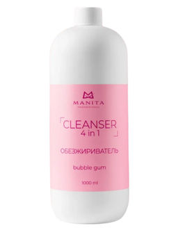Manita Professional Обезжириватель для ногтей универсальный 4 в 1 / Bubble Gum, 1000 мл
