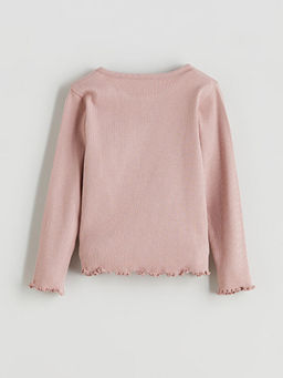 Bisiklet Yaka Uzun Kollu K?z Bebek Bluz