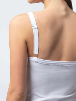 VILATTE / Топ с двуслойной зоной бра из премиального хлопка  фото 2