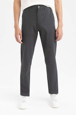 Новые габардиновые брюки прямого кроя стандартного кроя - Defacto фото 5