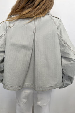 CHAQUETA ESPIGA EFECTO LAVADO / Azul / Gris - Zara фото 5