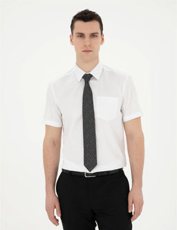 Beyaz Regular Fit K_sa Kollu Basic G_mlek