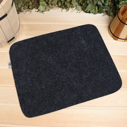 Коврик - сидушка для бани и сауны «Тёмный», 47×38 см, 30% шерсть, 70% полиэфир, серый, «Добропаровъ»