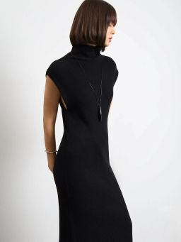 Теплое трикотажное платье с шерстью - Emka фото 4