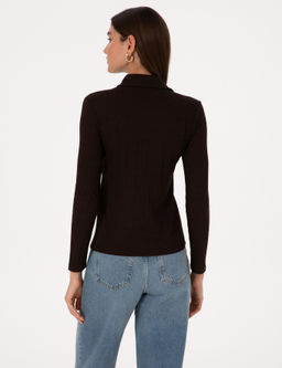Kahverengi Slim Fit _rme Bluz - Pierre cardin фото 5