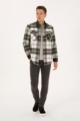 Erkek A__k Haki Uzun Kollu G_mlek - U.s. polo assn фото 4