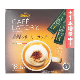 Растворимый кофе капучино со сливками в стиках Cafe Latory Blendy AGF, Япония, 218,5 г (11,5 г х 19 шт.) Акция