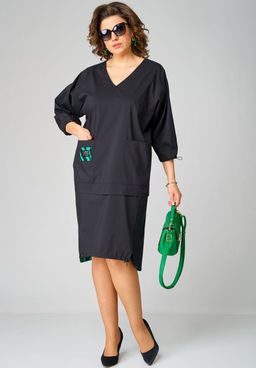 Платье EVA GRANT 7200А-Р принт зелень