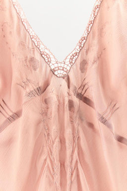 EMBROIDERED DRESS WITH PUFF SLEEVES - Zara фото 6