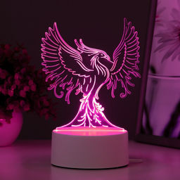 Светильник 3D RISALUX «Феникс», LED-ночник, RGB, от сети, 12×9.5×14.5 см