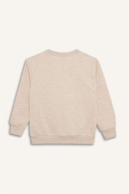 Толстовка обычного кроя с принтом для мальчиков с круглым вырезом - Defacto фото 9