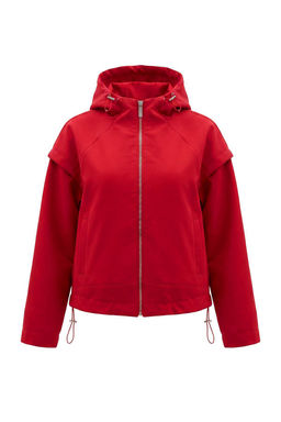 K_rm_z_ Oversize Kap__onlu Yazl_k Ceket Mont TWOAW27MO00094