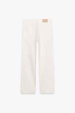ZW COLLECTION CROPPED STRAIGHT HIGH-WAIST JEANS - Zara фото 8