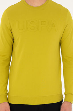 U. S. Polo Assn / Мужской базовый свитшот фисташкового зеленого цвета - U.s. polo assn фото 6