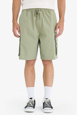 Kargo Fit Gabardin Bermuda _ort - Defacto фото 4