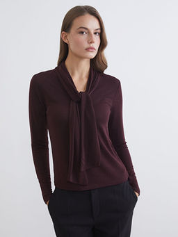 ?al Yaka Parlak G?r?n?ml? Bluz