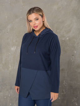 Блузка 1440 темно-синий - Novita фото 2