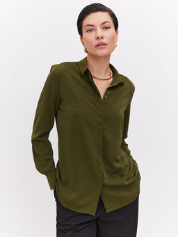Блузка женская дл. рук. T-lab TL-BT-003-LV73-хаки  фото 5