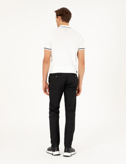 Siyah Slim Fit Kanvas Pantolon