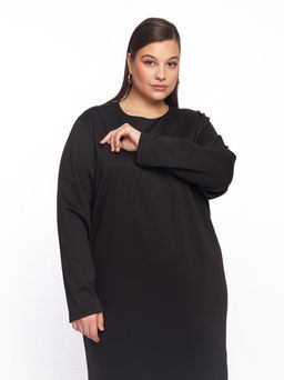 Платье из плотного трикотажа PP51806BLK01