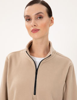Bej Oversize Polar Sweatshirt - Pierre cardin фото 2