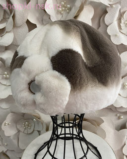 Волна мех.цветок кролик Берет женский (56-58)