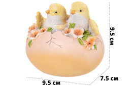 Фигурка декоративная 9,5*7,5*9,5 см "Цыплята и яйцо"