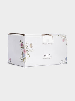 Кружка, 450 мл, 2 шт, фарфор F, белая, Цветы, Gentle garden - Anna lafarg фото 8