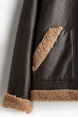 Cazadora con ribete de borreguito Regular Fit - H&m фото 8