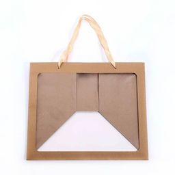 Цена за 10 шт. Пакет подарочный с широким дном и окном 35?29?28 см, крафт - UPAK LAND фото 5