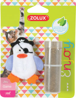 ZOLUX, Игрушка для кошек с кошачьей мятой в комплекте "Пингвин-пират", 580727