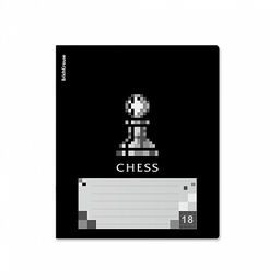 Цена за 10 шт. Тетрадь школьная ученическая ErichKrause Chess Player, 18 листов, клетка, выборочный УФ-лак (в плёнке по 10 шт.)_MIX-PACK фото 3