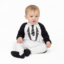 Комбинезон ясельный черный галстук