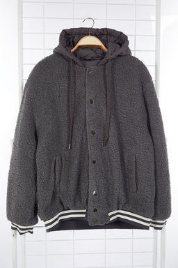 TRENDYOL MAN Ekru Unisex Relaxed Fit Lastik Detayl? Kapusonlu K?sl?k Mont TMNAW25MO00015 - Trendyolmilla фото 15