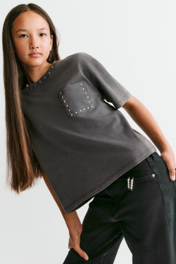 Camiseta de algod?n con remache - H&m фото 5