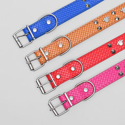 Ошейник рифленый Путешественник, 52,5 х 2,5 см, микс цветов - Пижон фото 6