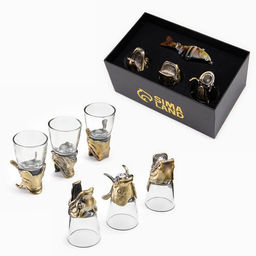 Подарочный набор 4 в 1 «Удачная рыбалка»: 3 рюмки для водки по 50 мл, воблер, бронза