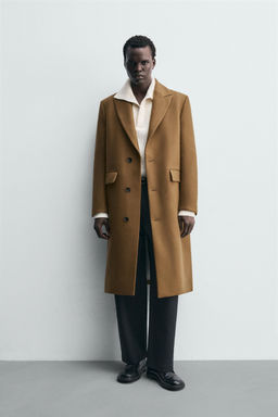 WOOL BLEND STRUCTURED COAT